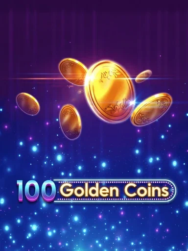 Monedas doradas sobre un fondo violeta en 100 Golden Coins.