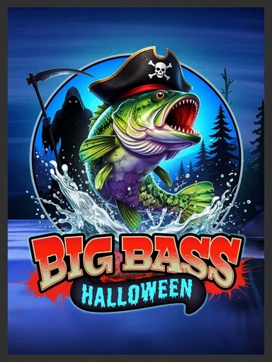 Pez y lago nocturno en Big Bass Halloween.