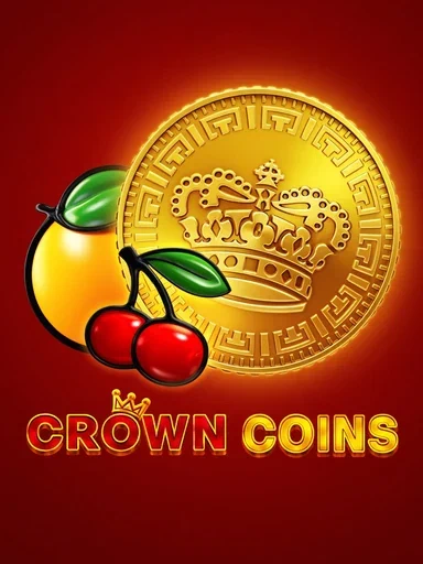 Moneda dorada con corona y frutas en Crown Coins.