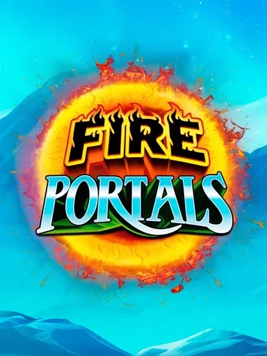 Portal de fuego sobre un fondo azul en Fire Portals.