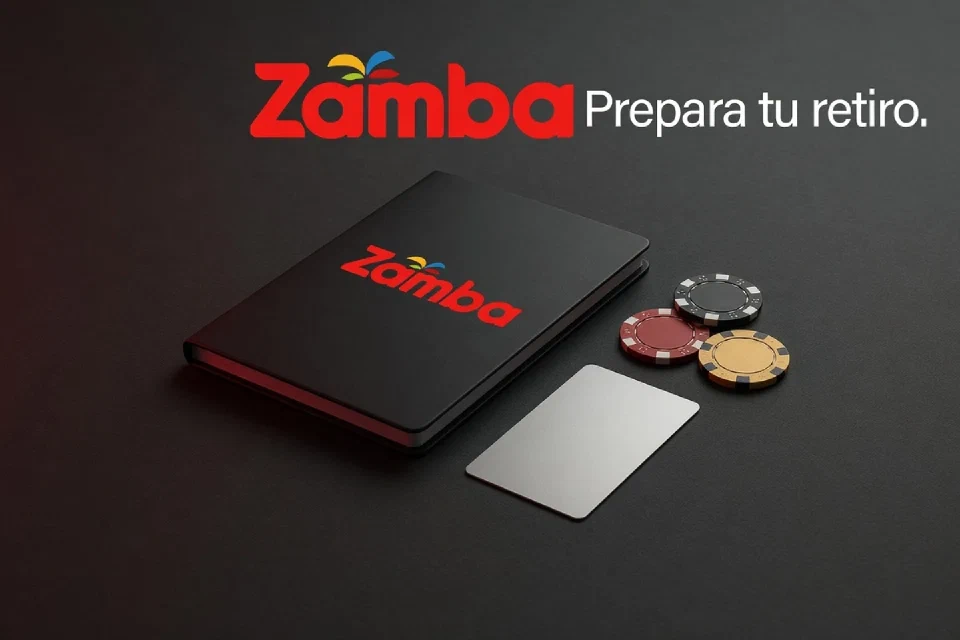 Carpeta de documentos, tarjeta y fichas junto a las palabras Prepara tu retiro sobre un fondo oscuro.