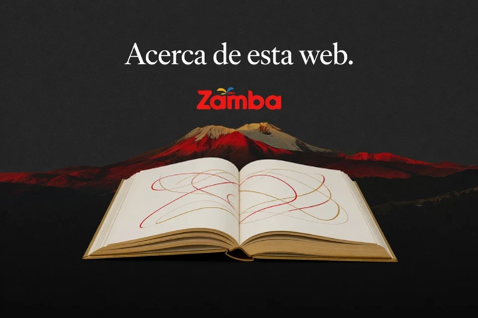 Libro abierto y rutas de navegación ilustradas junto a las palabras Acerca de esta web.